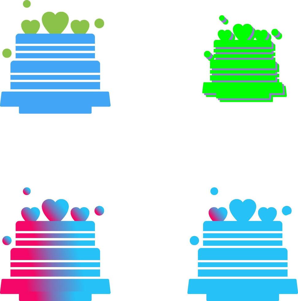 Wedding Cake Icon Design vector