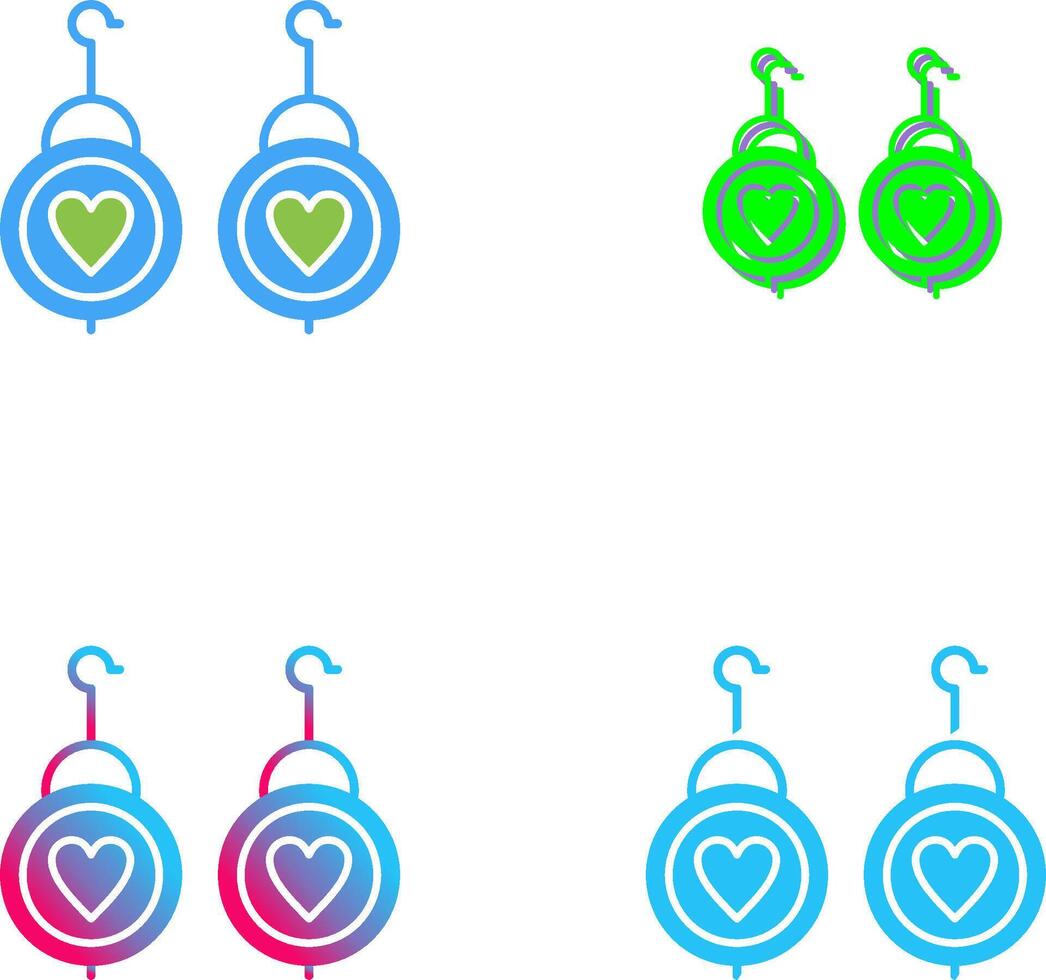 Earrings Icon Design vector