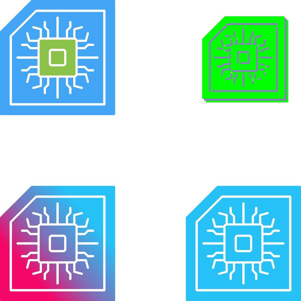 Chip Icon Design vector