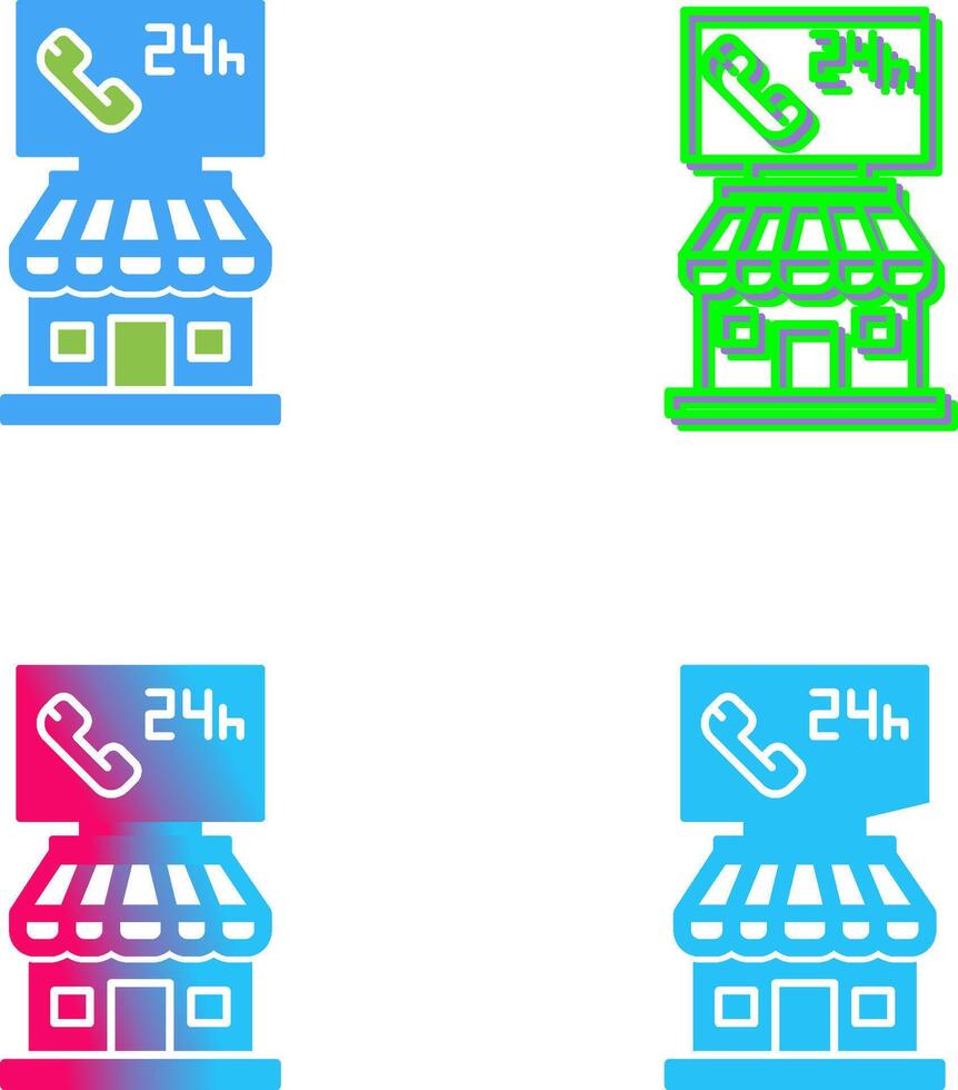24 hours Icon Design vector
