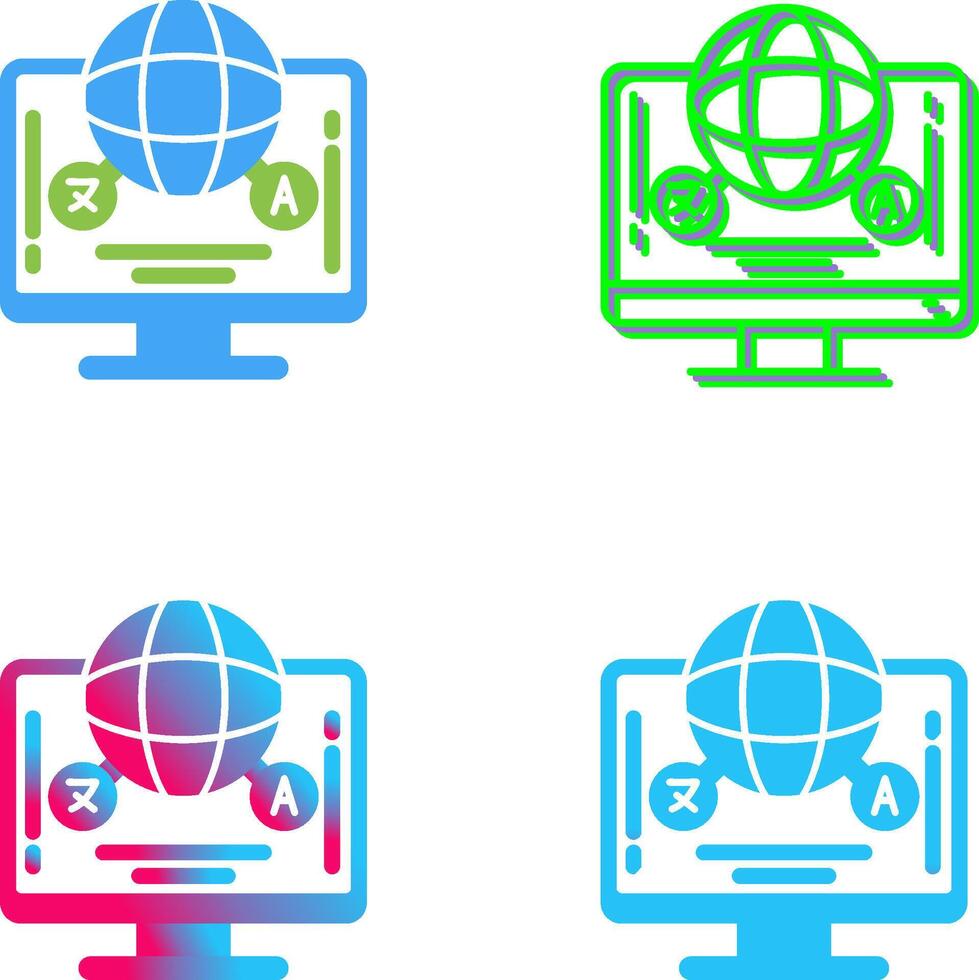 Language Icon Design vector