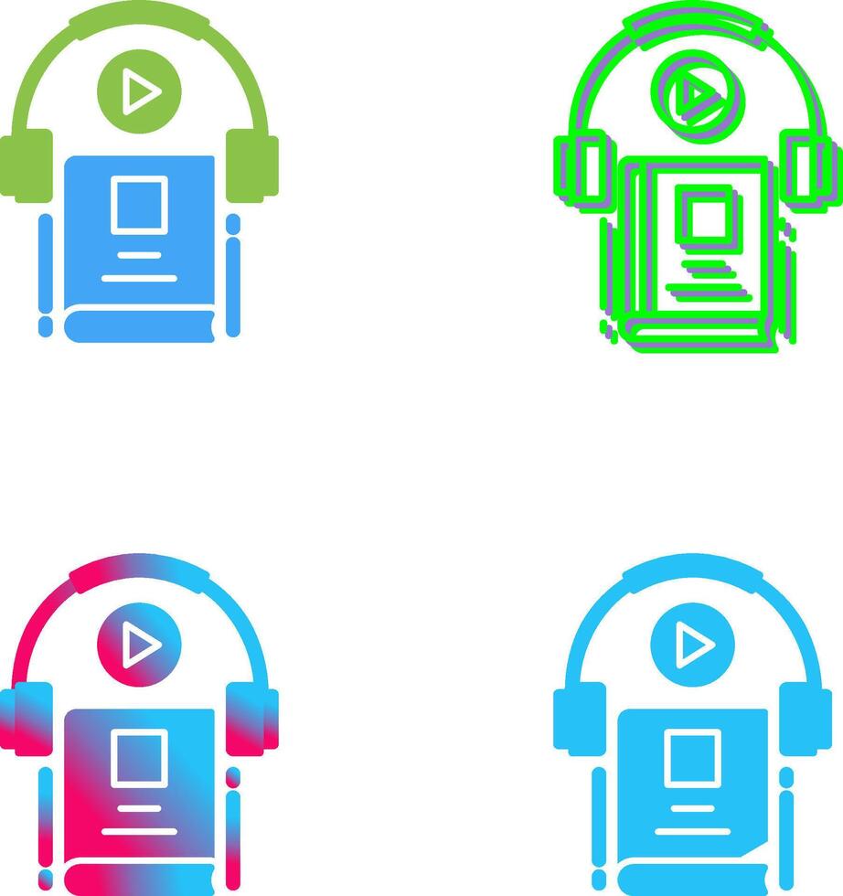 Audio Book Icon Design vector