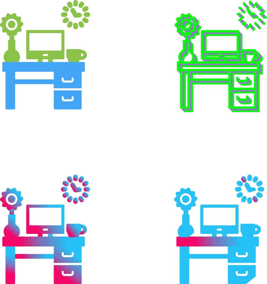 Work Table Icon Design vector