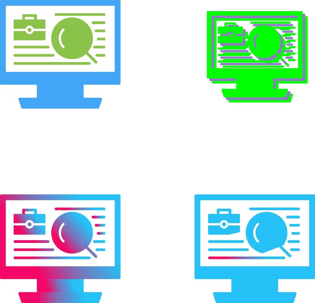 Job Search Icon Design vector