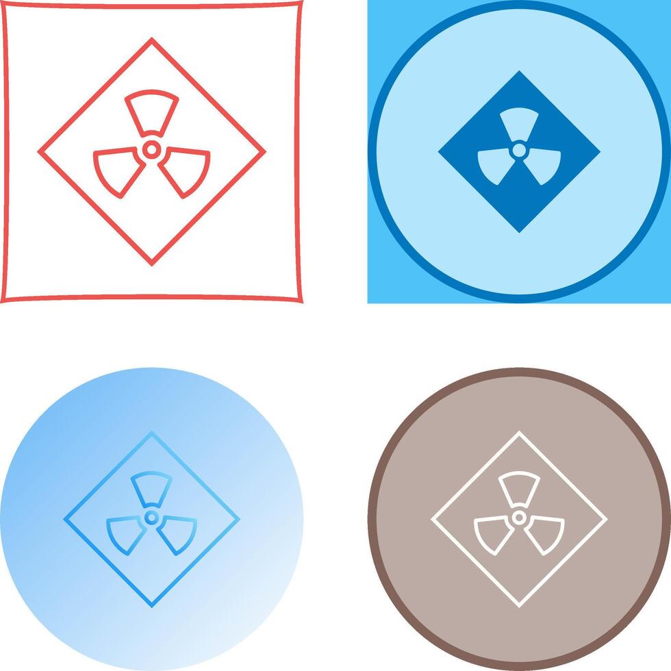 Radiation Icon Design vector