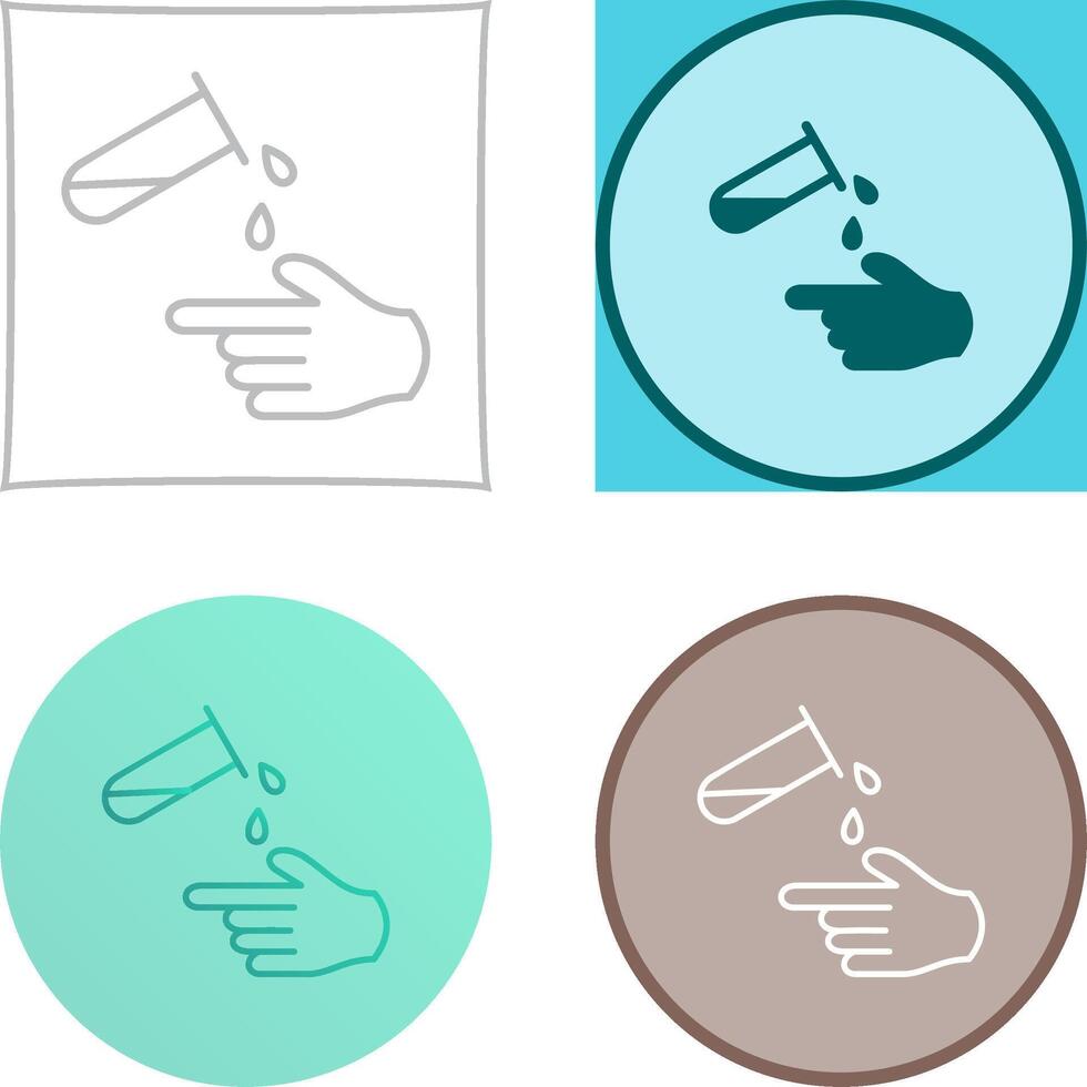 Corrosive Hazard Icon Design vector