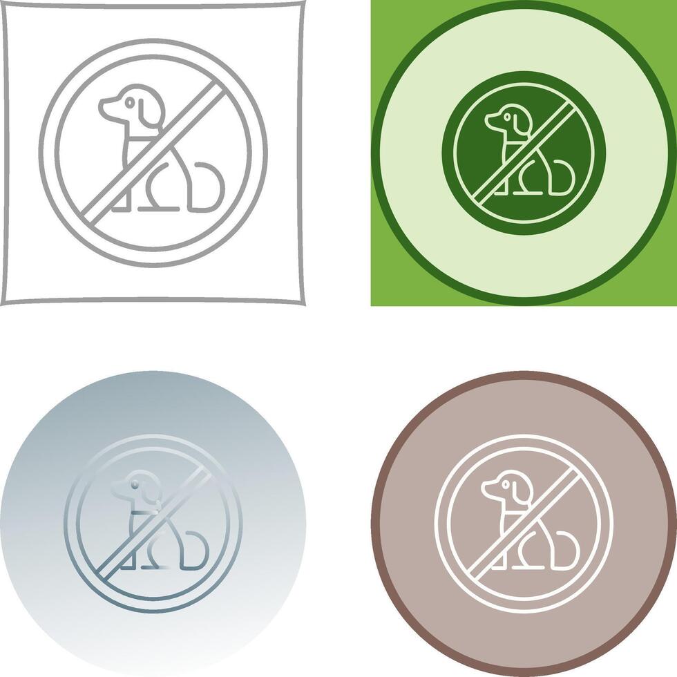 No Pets Icon Design vector
