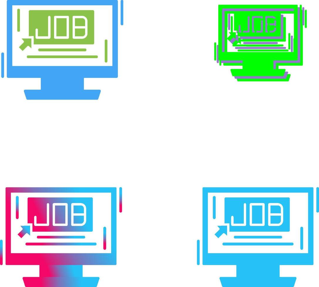 Job Icon Design vector