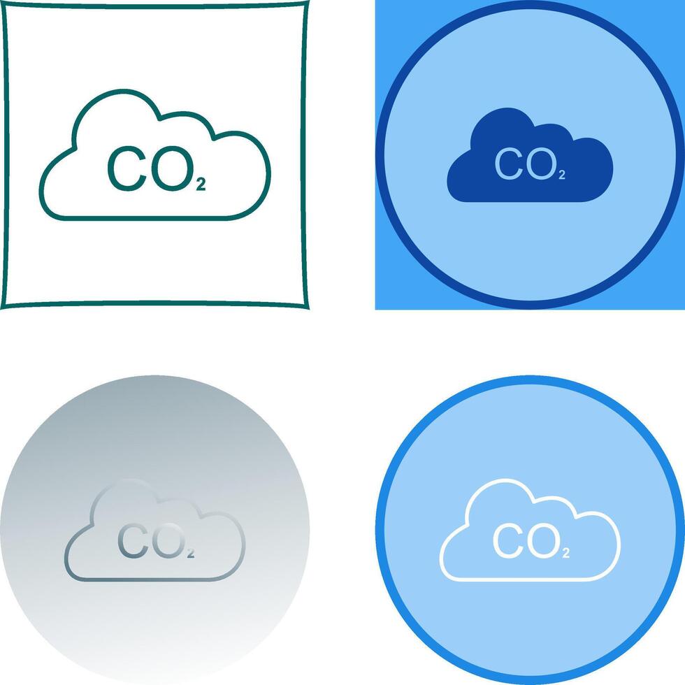 Carbon Dioxide Icon Design vector