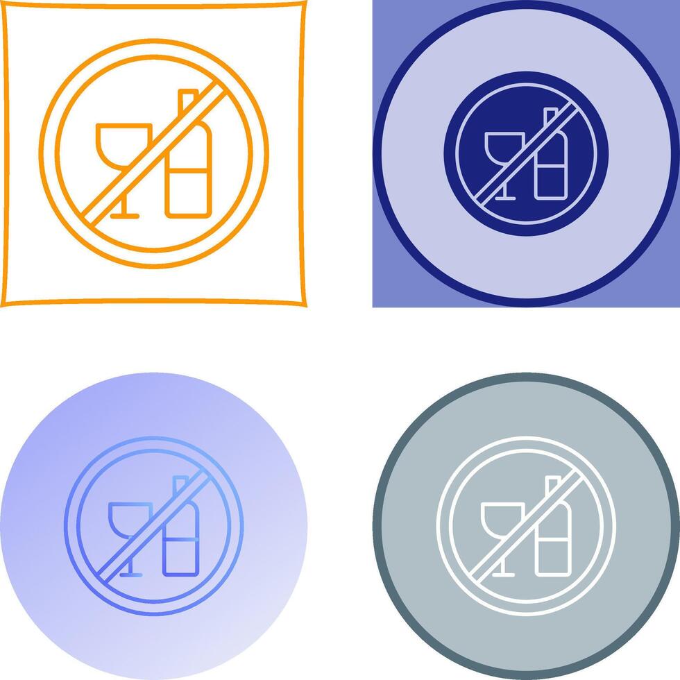No Drinking Icon Design vector