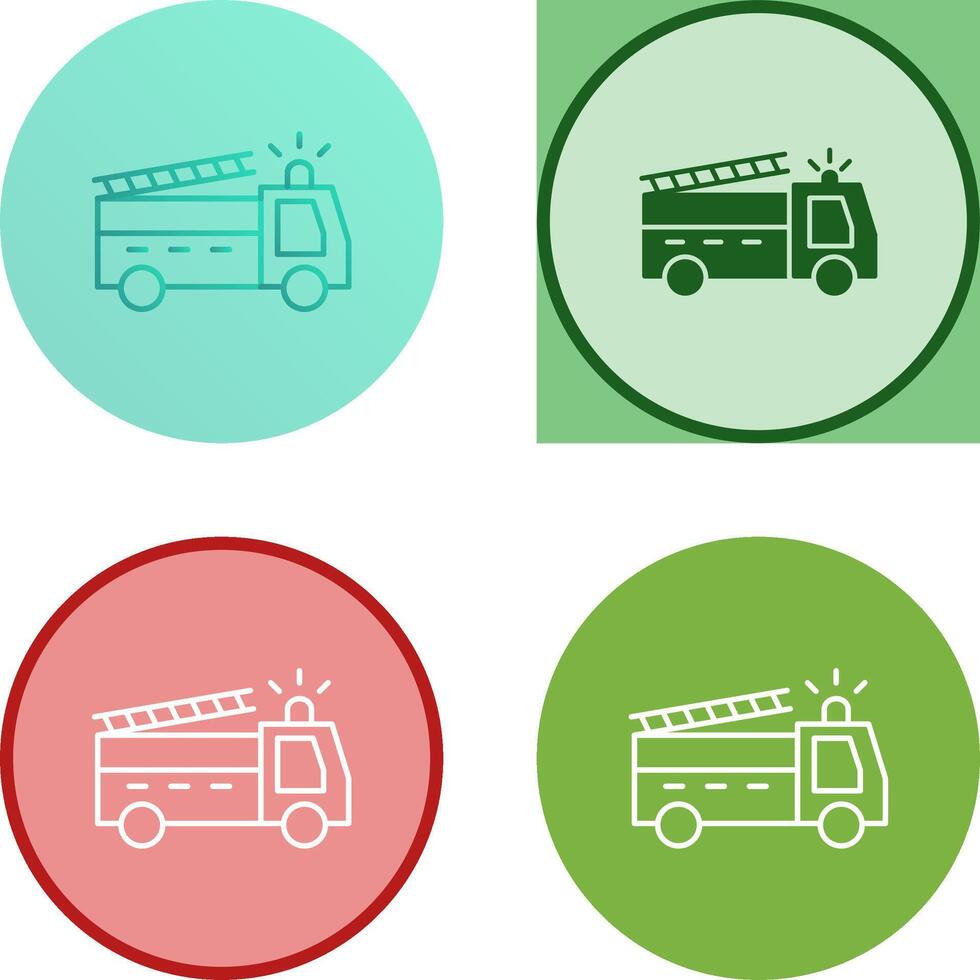 Unique Fire Truck Icon Design vector