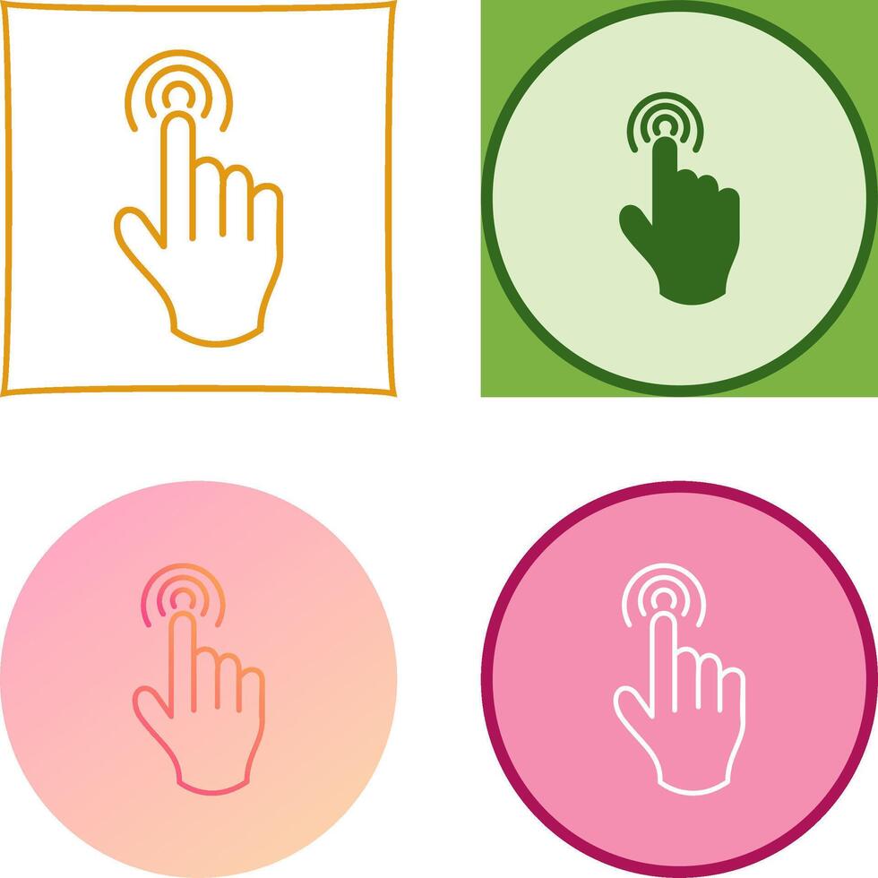 Danger of Hand Press Icon Design vector