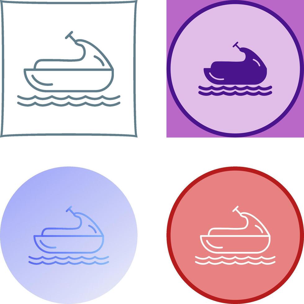 Jet Ski Icon Design vector