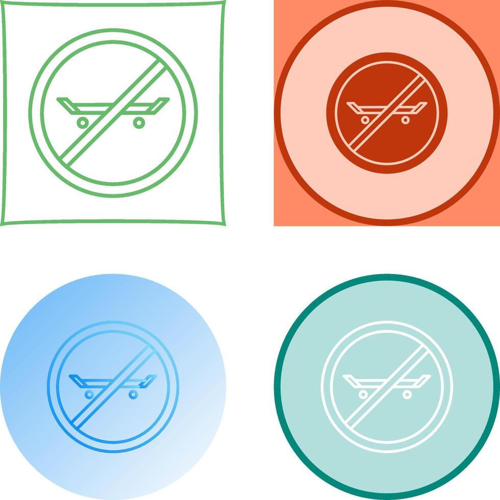 No Skating Icon Design vector