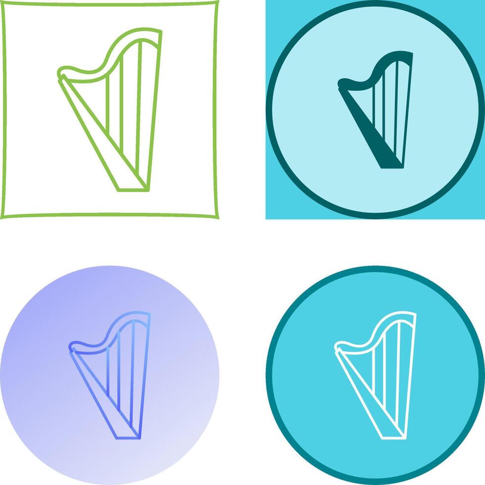 Harp Icon Design vector