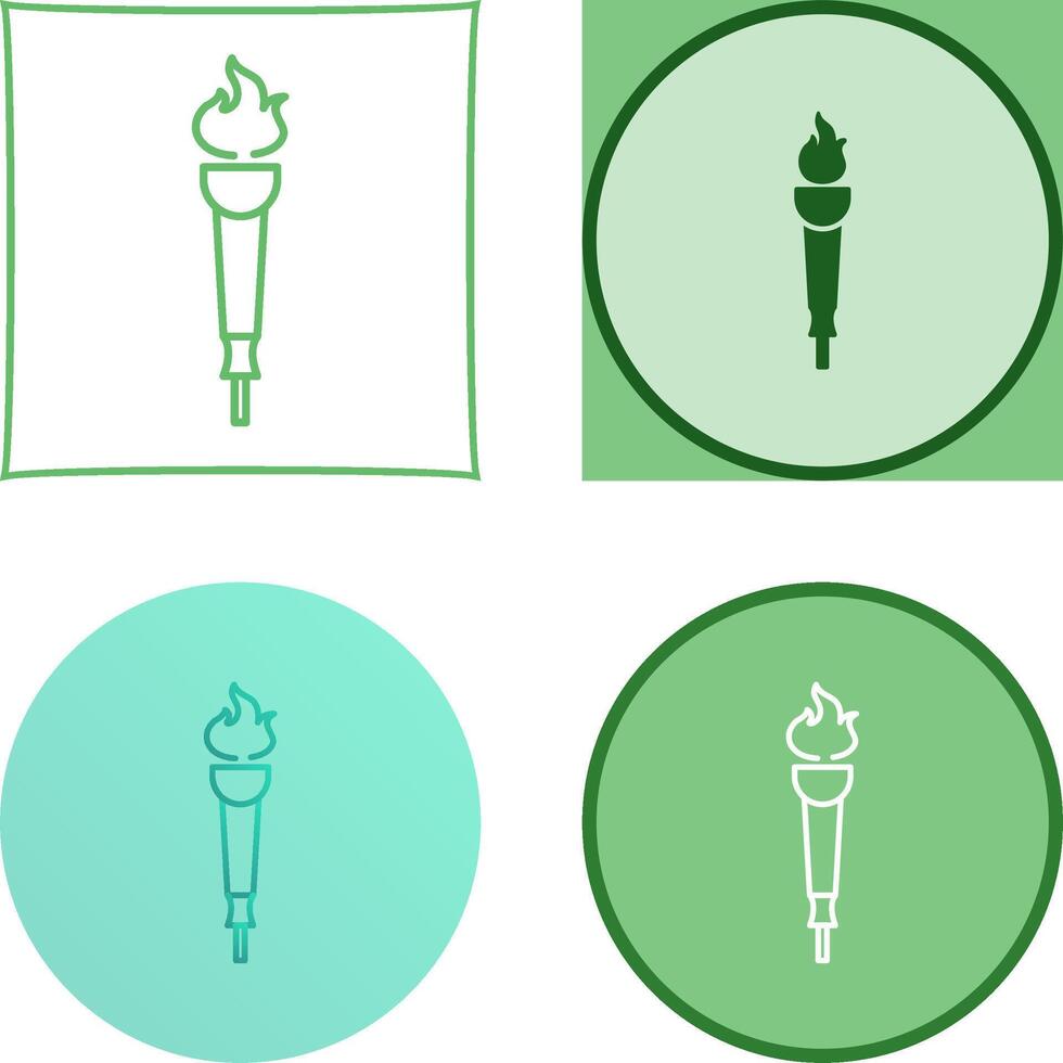 Museum Torch Icon Design vector