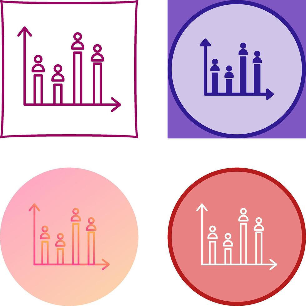 Candidate Graph Icon Design vector