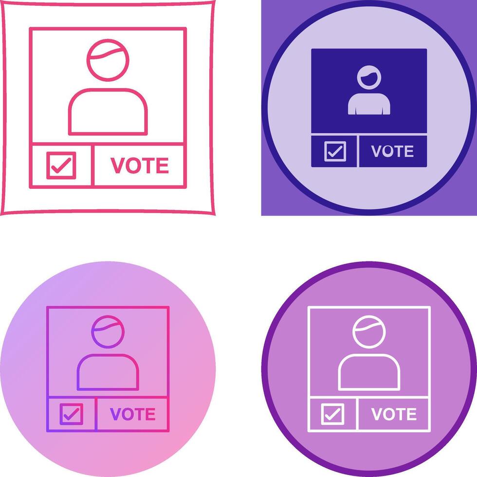 Candidate Banner Icon Design vector