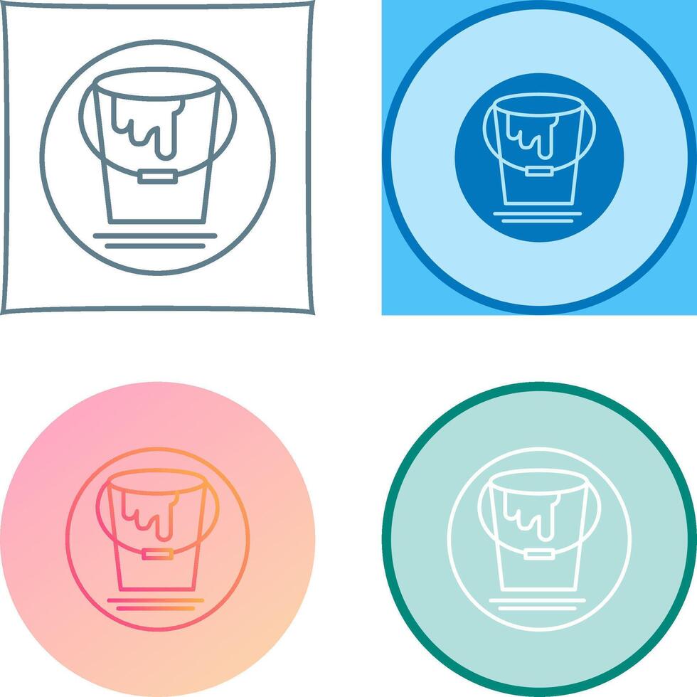Paint Bucket Icon Design vector