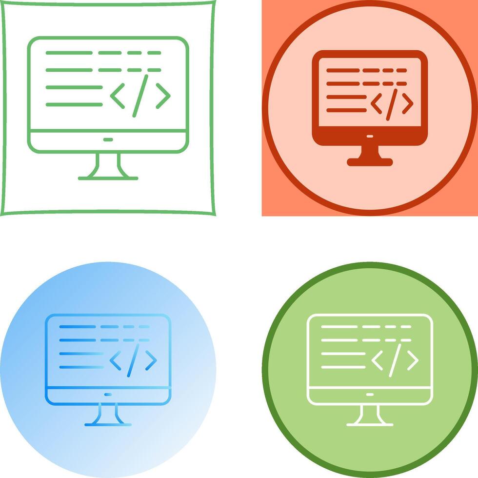 Coding Icon Design vector
