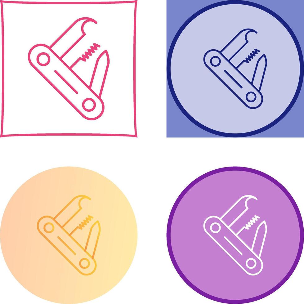Swiss Army Knife Icon Design vector