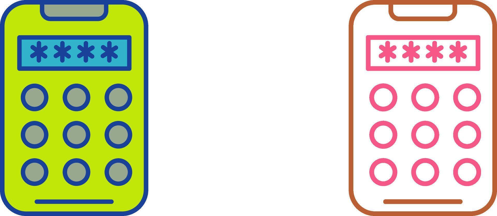 Pin Code Icon Design vector