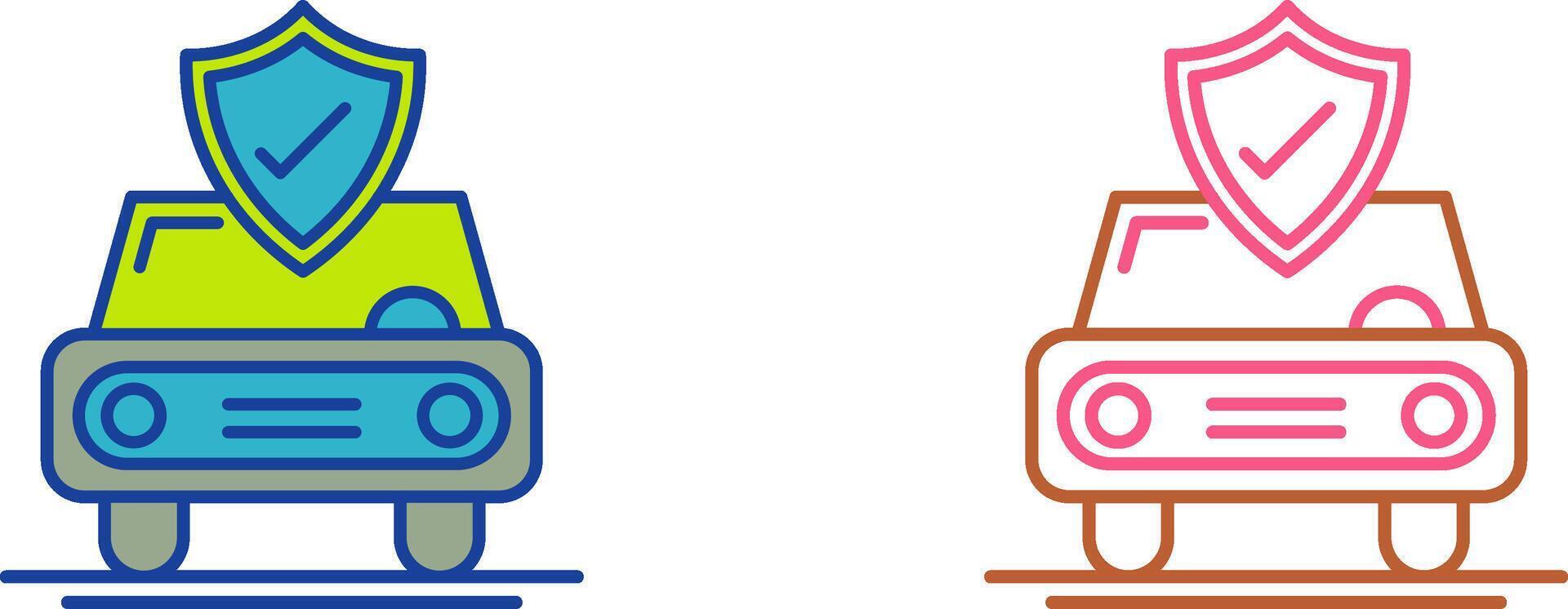 Car Protection Icon Design vector