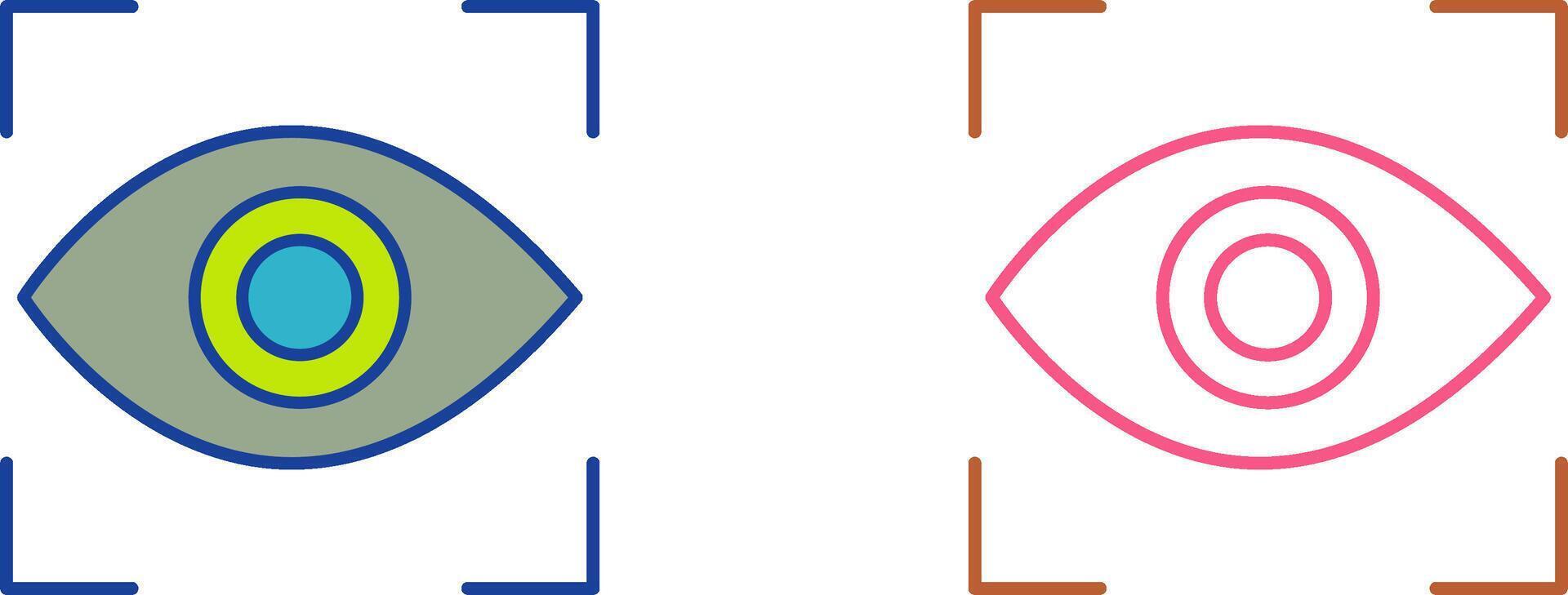 Eye Scan Icon Design vector