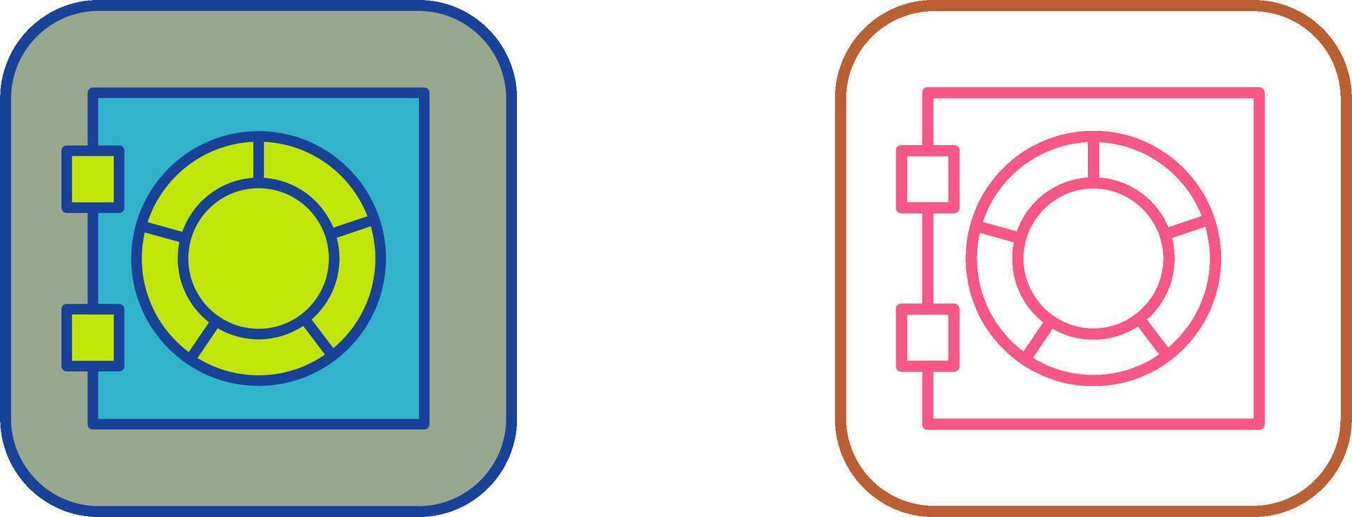 Safe Box Icon Design vector