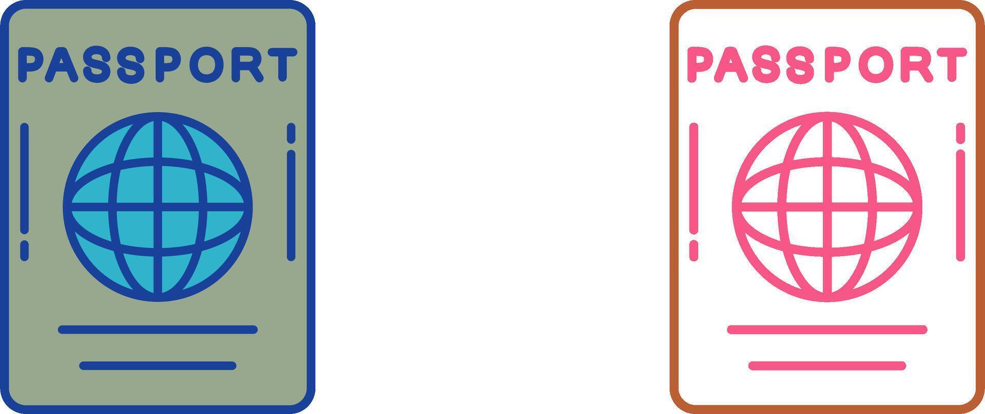 Passport Icon Design vector