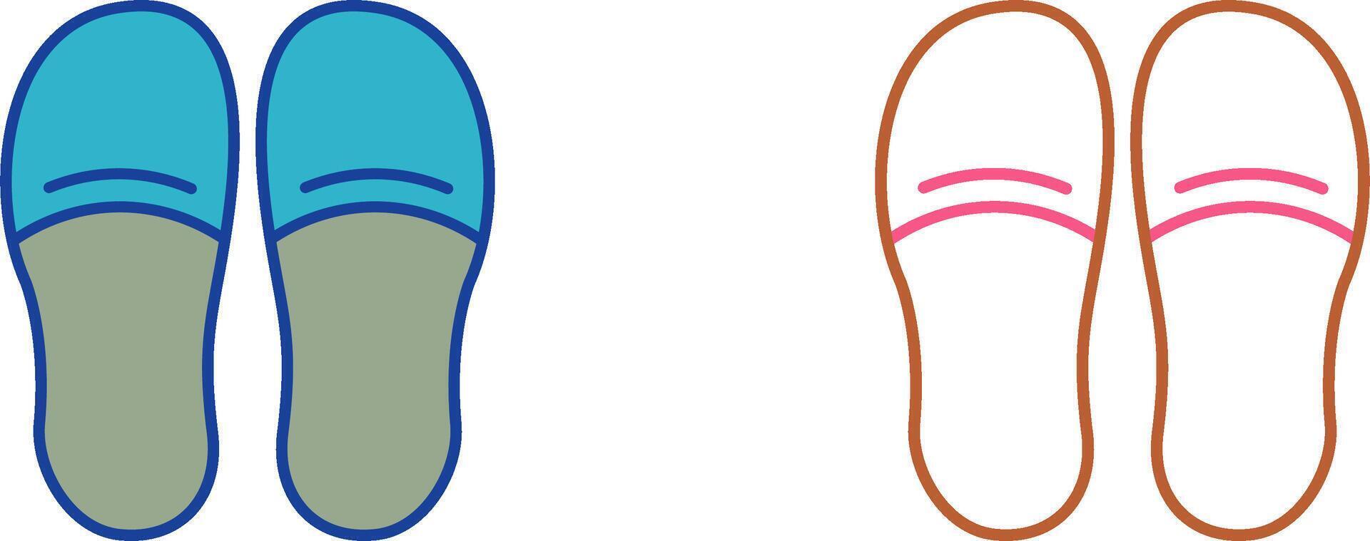 Slippers Icon Design vector