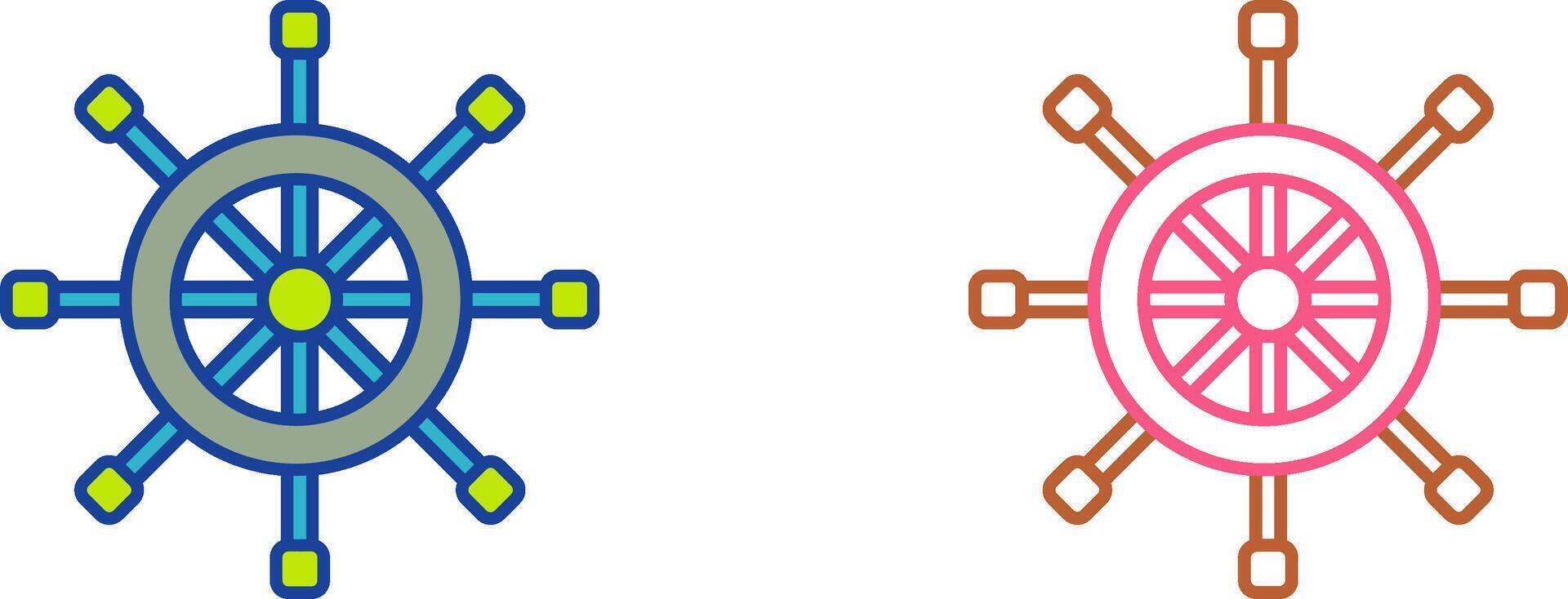 Rudder Icon Design vector