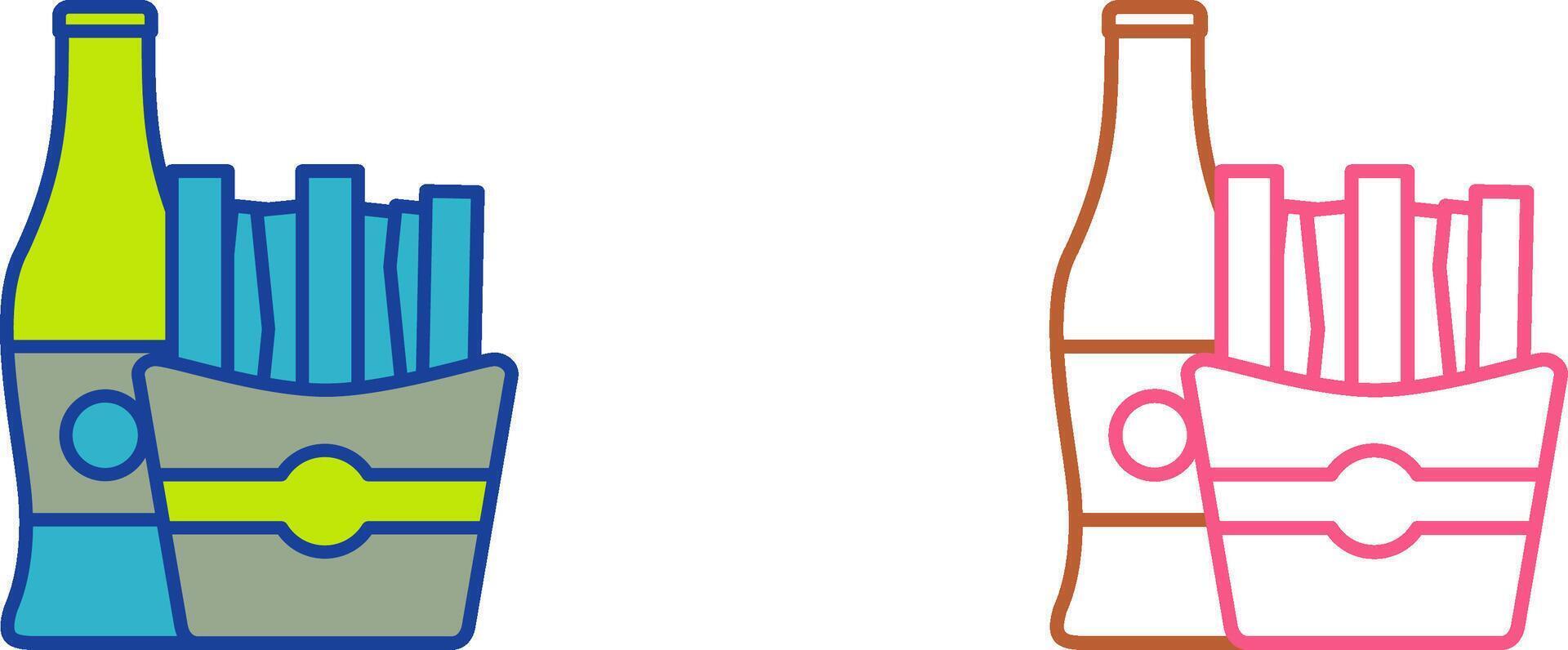 French Fries Icon Design vector