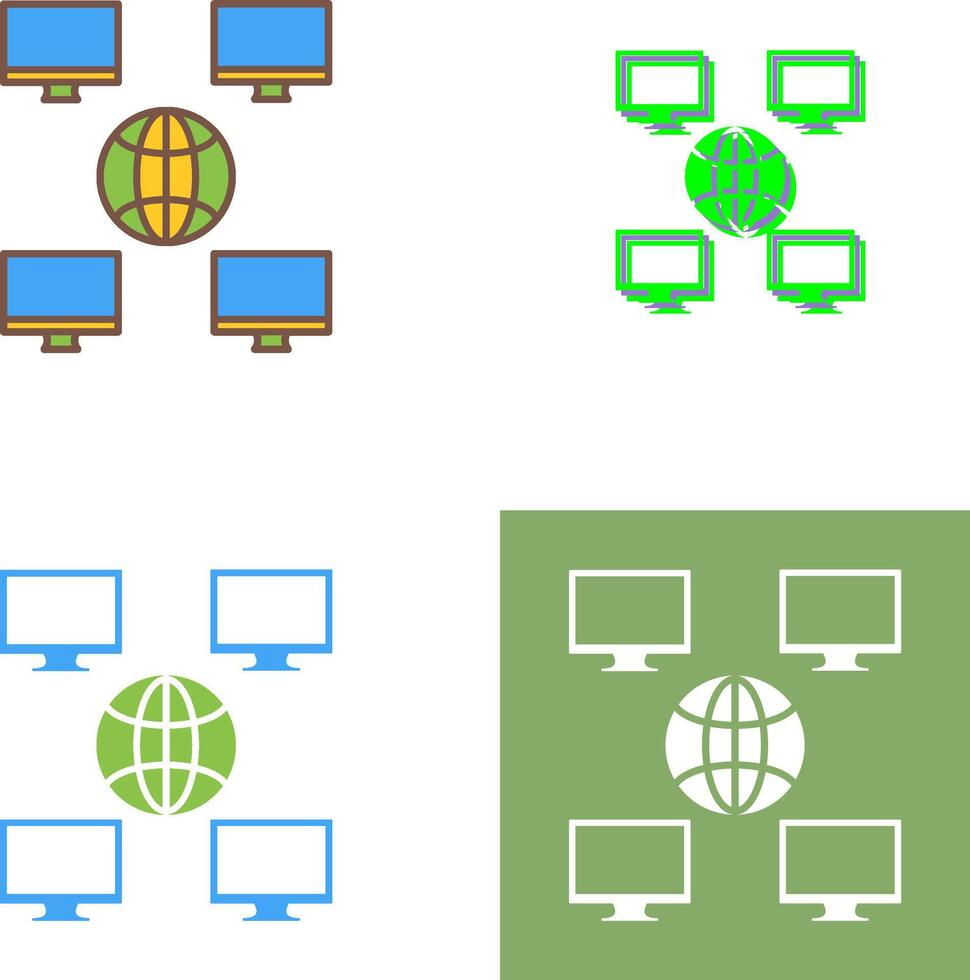 Unique Company Network Icon Design vector