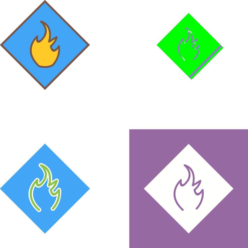 Danger of Flame Icon Design vector