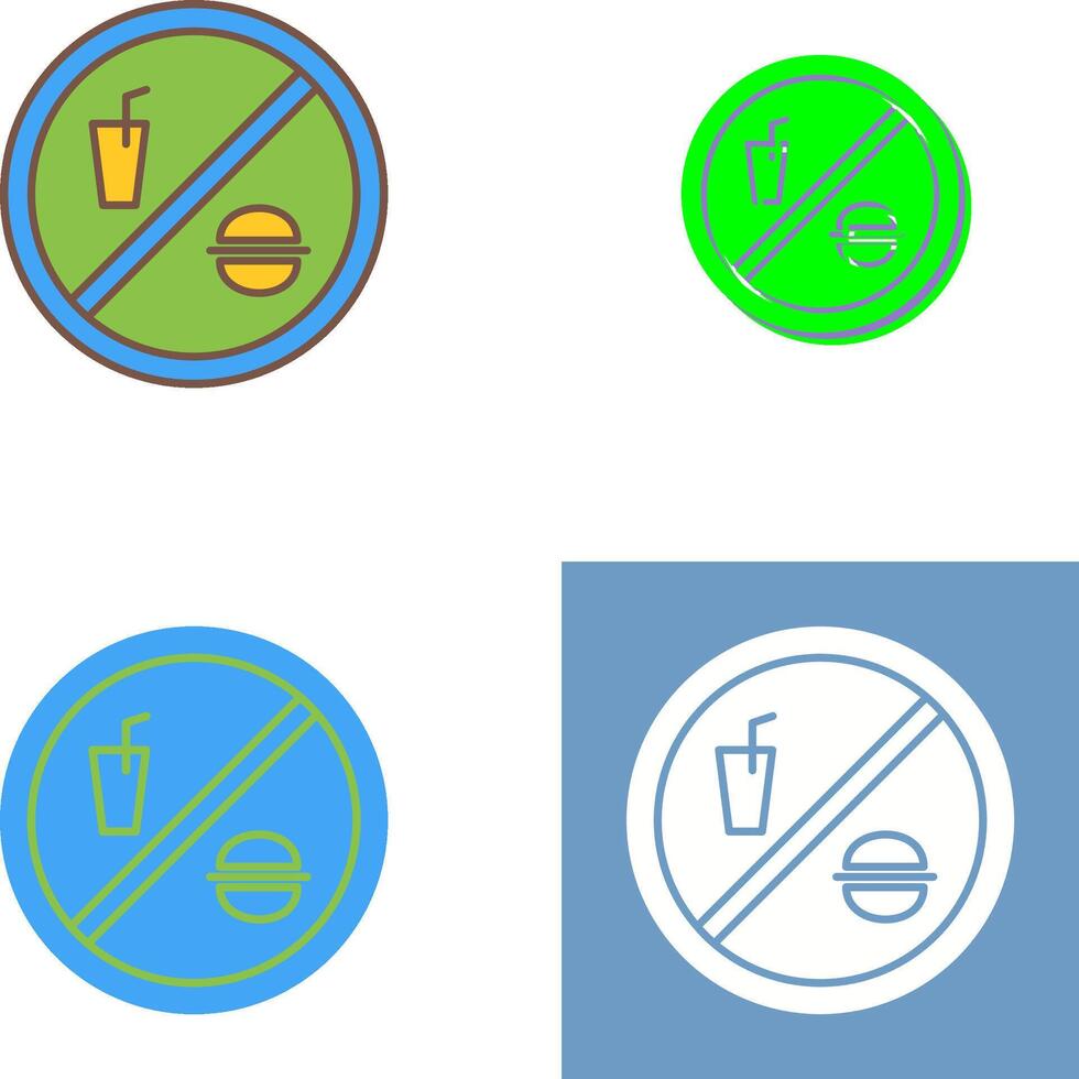 No Food or Drinks Icon Design vector