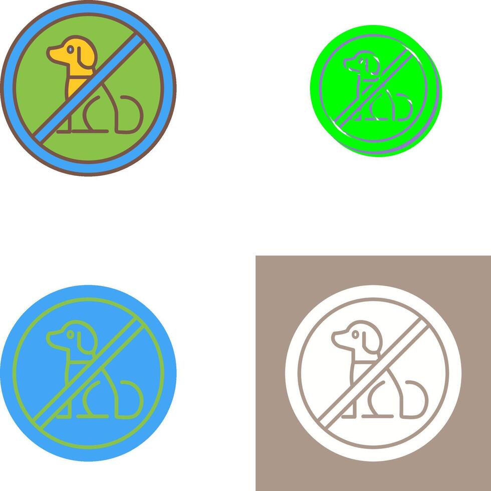 No Pets Icon Design vector