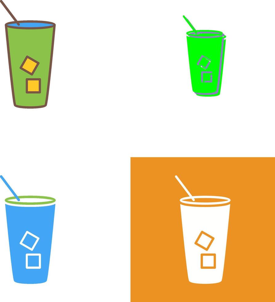Iced Coffee Icon Design vector