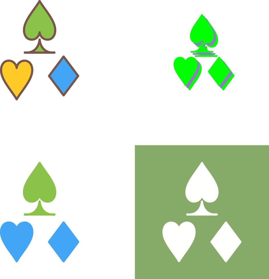 Card Suits Icon Design vector