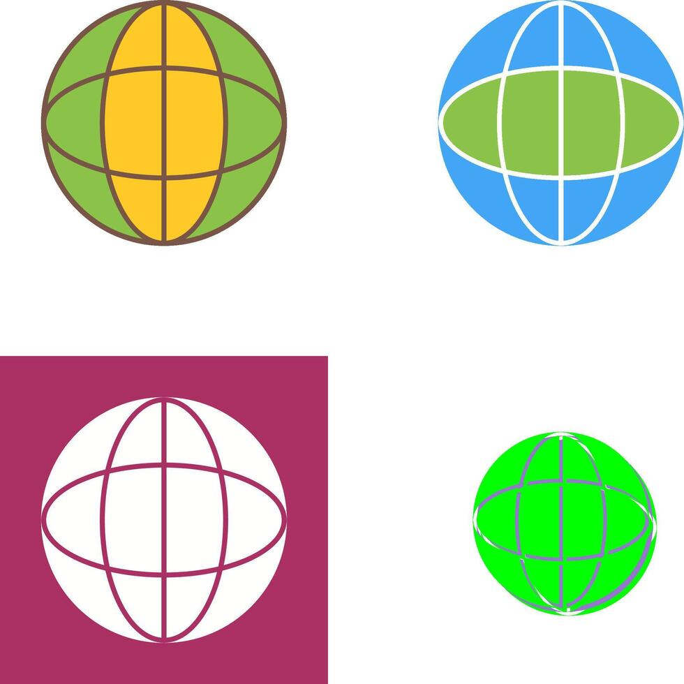 Unique Globe Icon Design vector