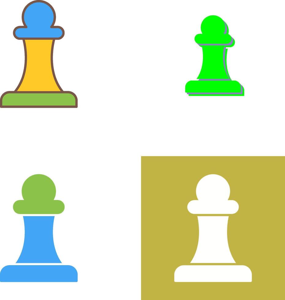 Unique Pawn Icon Design vector