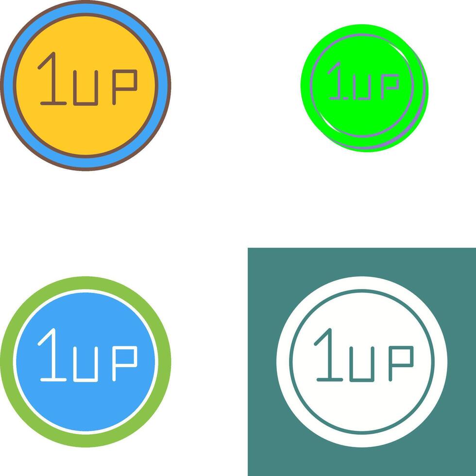 Unique 1UP Icon Design vector