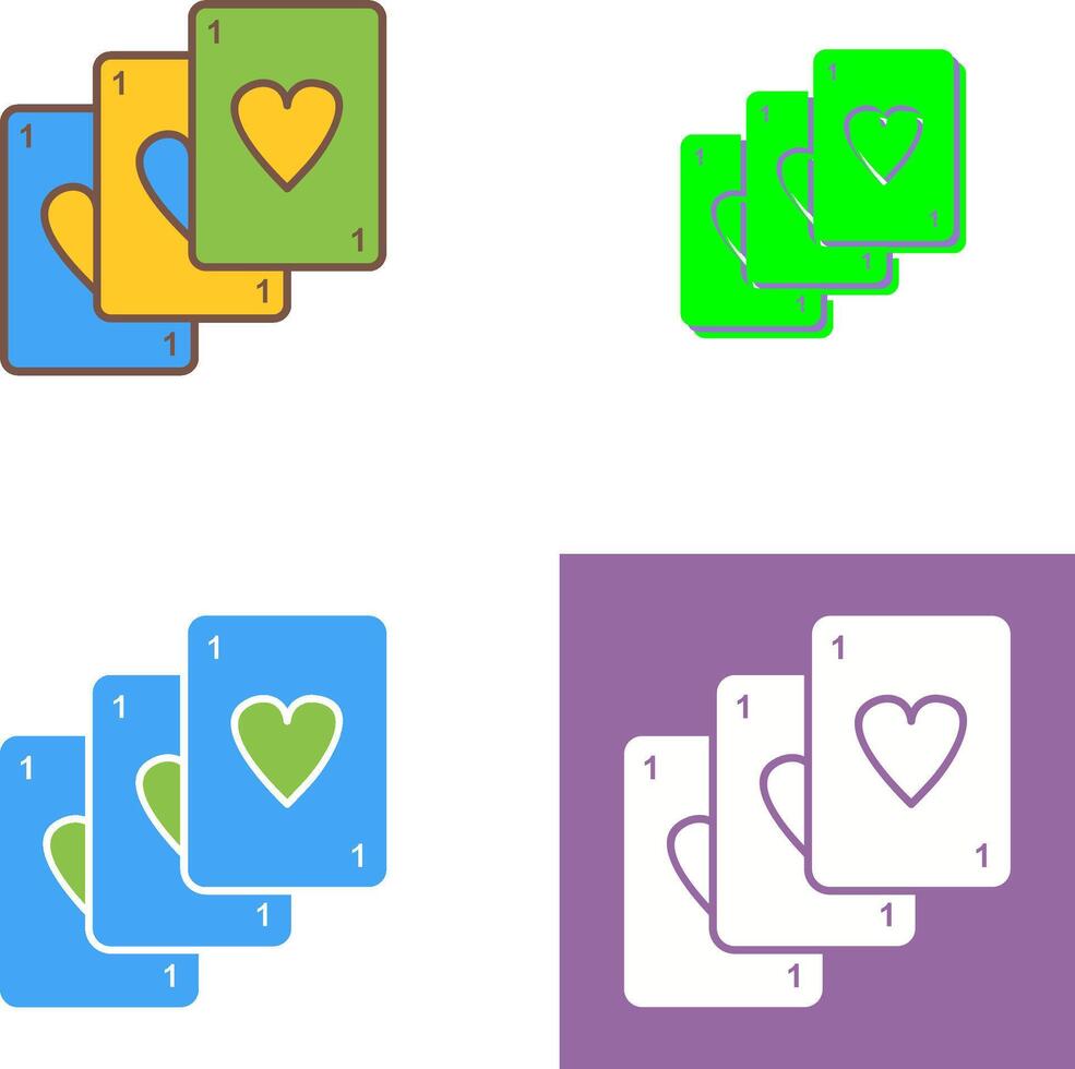 Unique Deck of Cards Icon Design vector