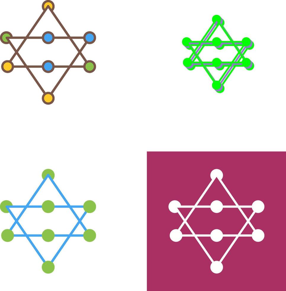 Unique Networks Icon Design vector