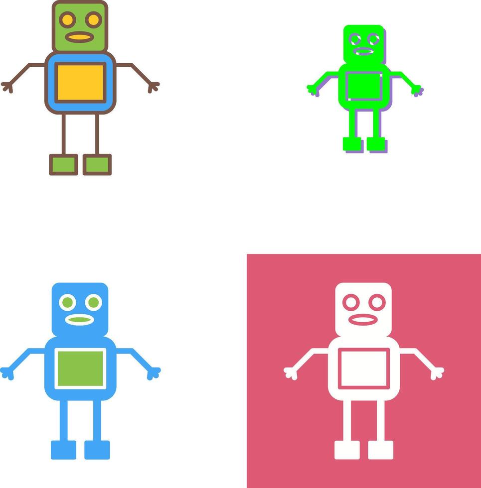 Unique Robot Icon Design vector