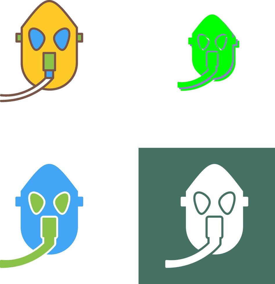 Unique Oxygen Mask Icon Design vector