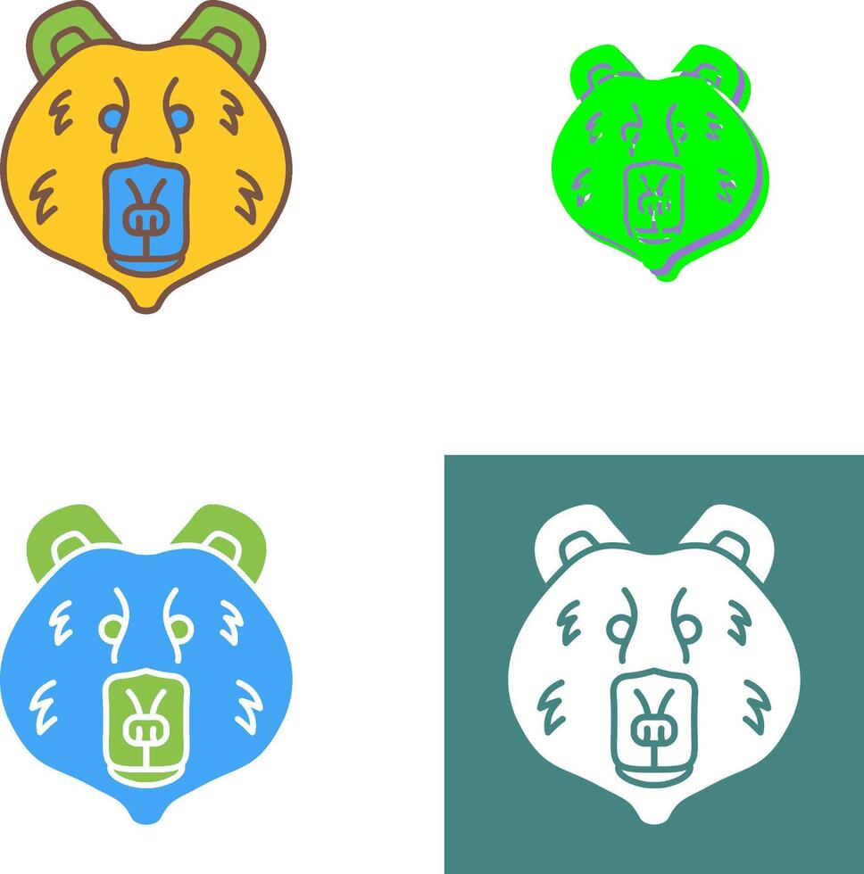 Polar Bear Icon Design vector