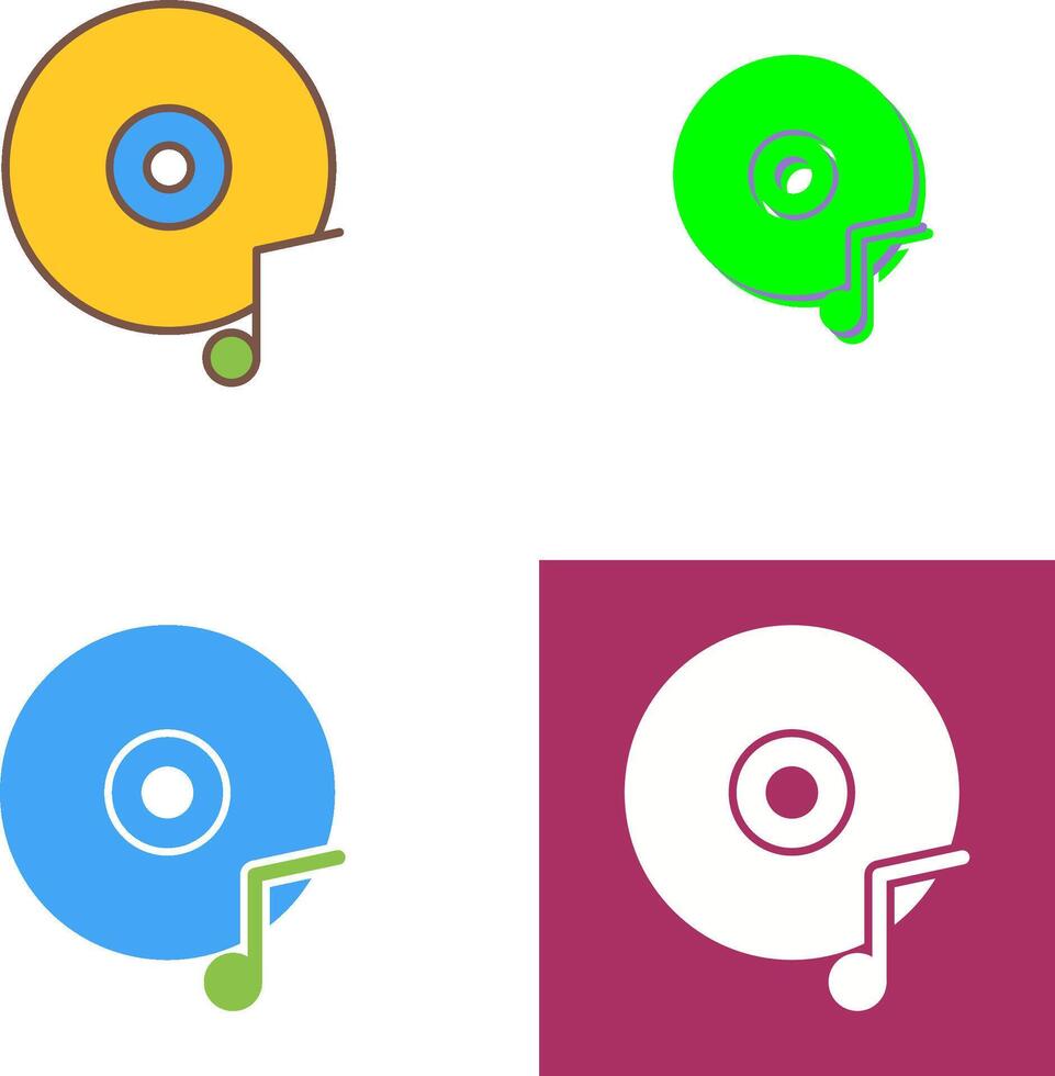 Music CD Icon Design vector