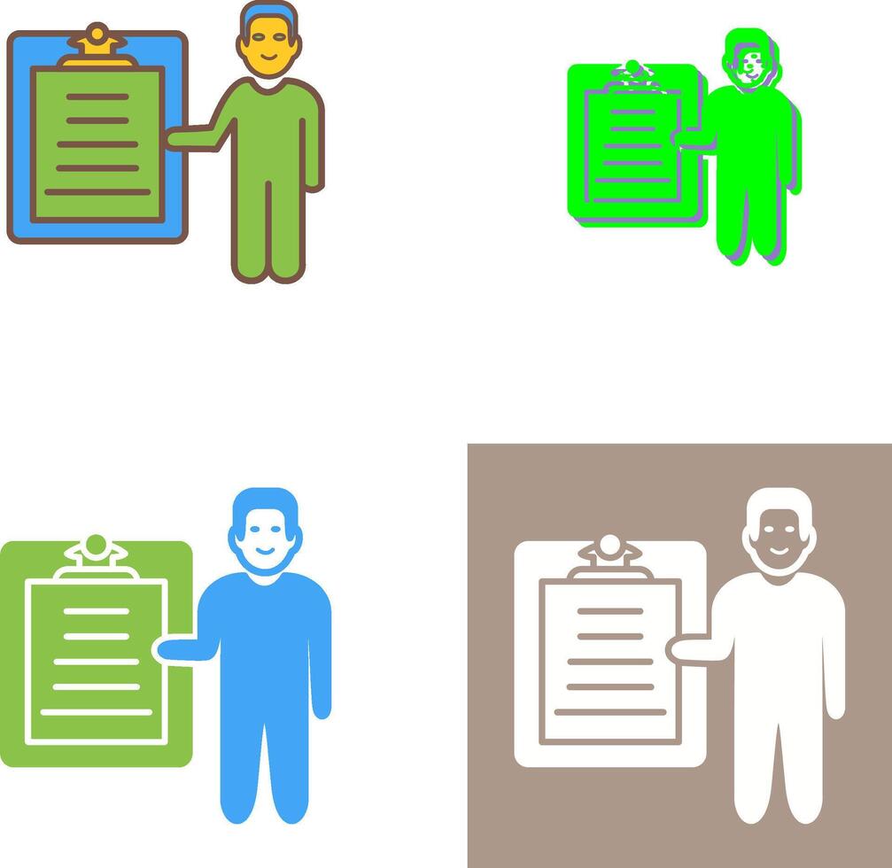 Unique Male Presenter Icon Design vector