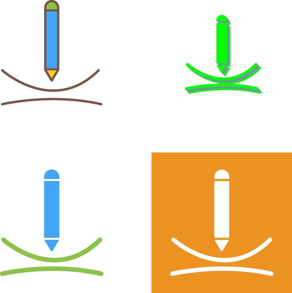 Draw Curve Icon Design vector